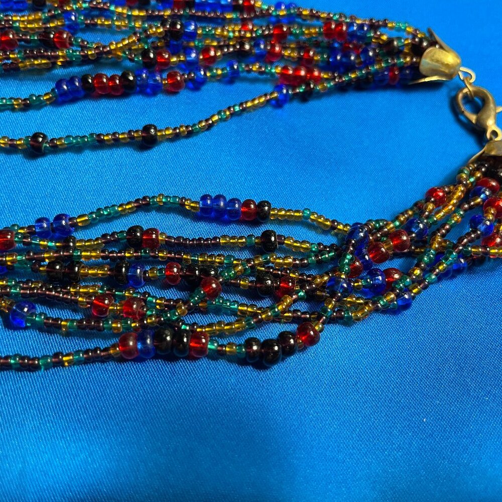 Multi-Strand Seed Bead Necklace